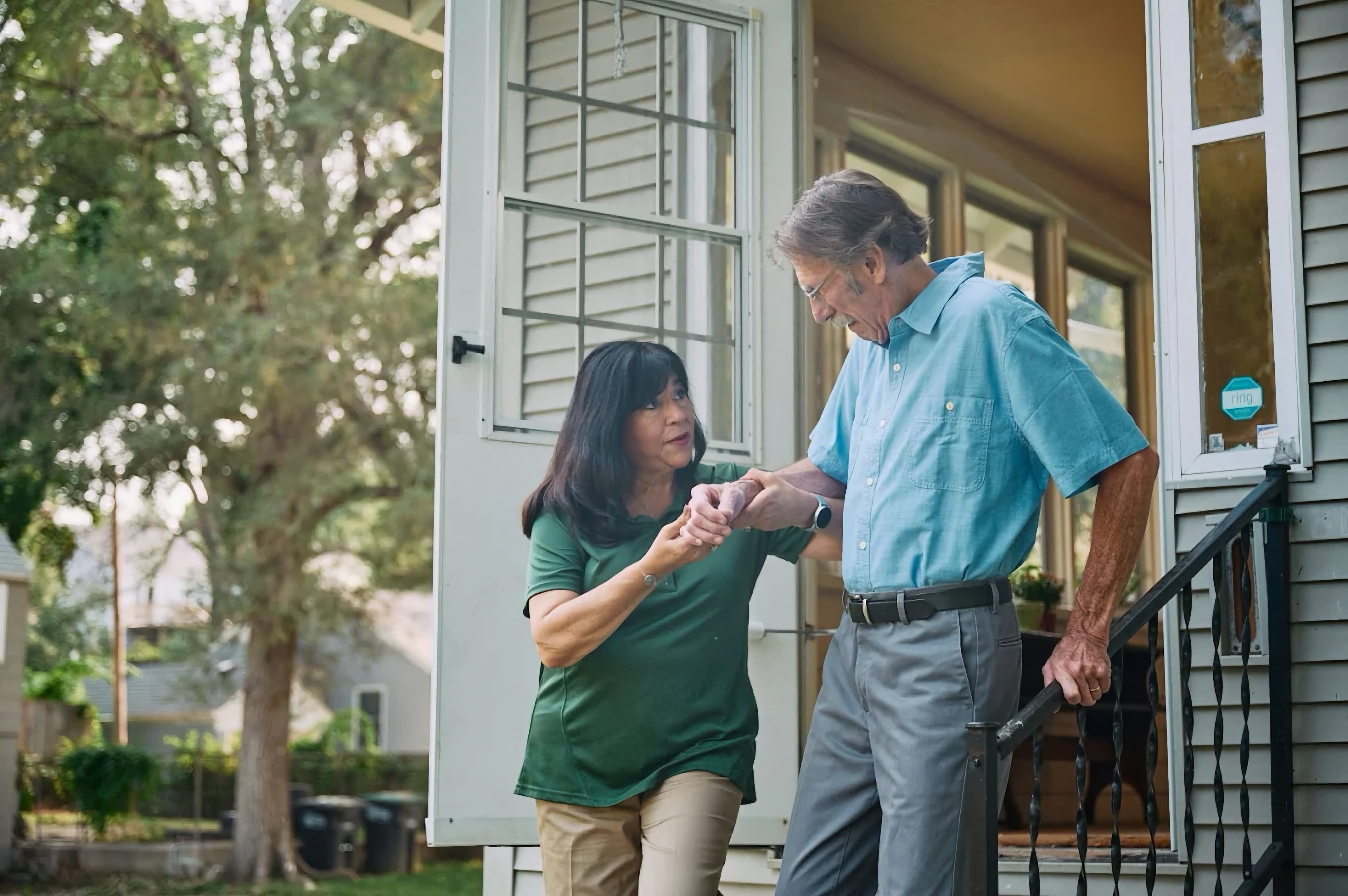 Caregiver with elderly woman